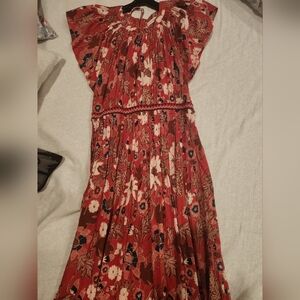 Ulla Johnson Red Floral Dress